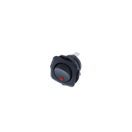 Switch Components Square Actuator-Round Rocker, 3P SPST OFF-ON, Red LED RB2-1A-DC-2-RL