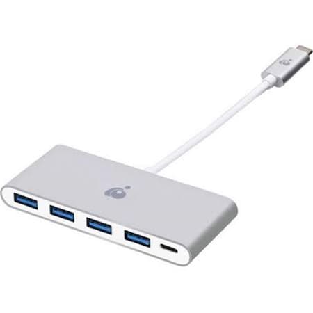 Evolve USB-C to 4 Port USB-A Hub with Power Delivery Pass-Thru EV706831