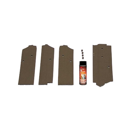 K&M Mfg Corner Post Kit for John Deere 55-55 Utility Series Tractors Multi-Brown Cloth 4189