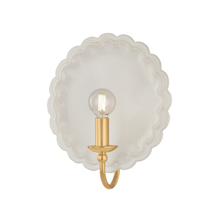 Mitzi 1 Light Maeve Table Lamp Aged Brass/Ceramic Maybell Motif HL1112201-AGB/CYM