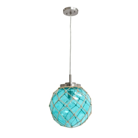 Homeroots Aqua Sphere Glass Ceiling Light With Aqua Shades 651665