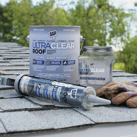Dap Ultra Clear Roof 32 Oz. Waterproof Rubberized Roof Sealant 7079818396