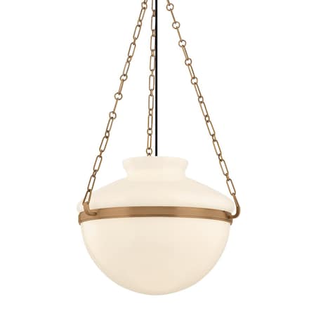 Troy Lighting Paradigm 1 Light Pendant in Patina Brass Finish F5119-PBR