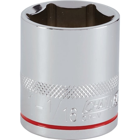 Channellock 1/2'' Drive 1-1/16'' 6-Point Shallow Standard Socket 302780