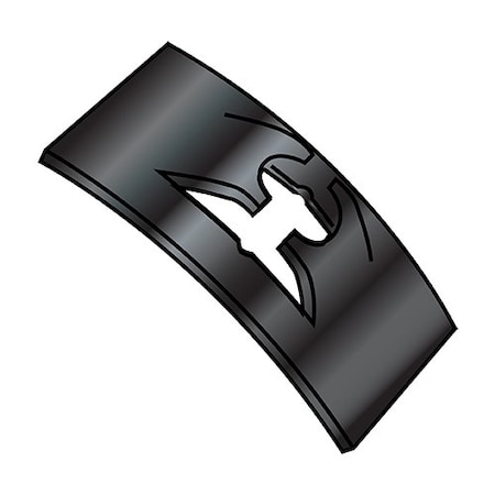 Zoro Select Cage Nut, #10-24, Flat Shape, Steel, Black Phosphate Finish, 4000 PK 210117