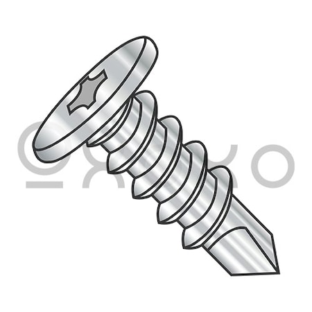 10-16X5/8 Phillips Pancake Head Self Drilling Screw Full Thread 410 Stainless Steel, 1000PK