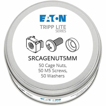 Tripp Lite RACK ENCLOSURE SQUARE HOLE HARDWARE M5 SCREWS & WASHERS 50PC SRCAGENUT5MM