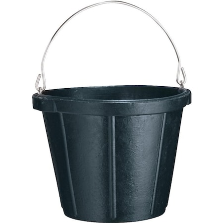 Fortex Fortiflex Rubber Pail, 10 qt Volume, Rubber, Black N200-10