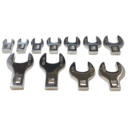 Platinum 0.37 in. Drive Sae Crowfoot Wrench Set - 11 Piece PLT-99450