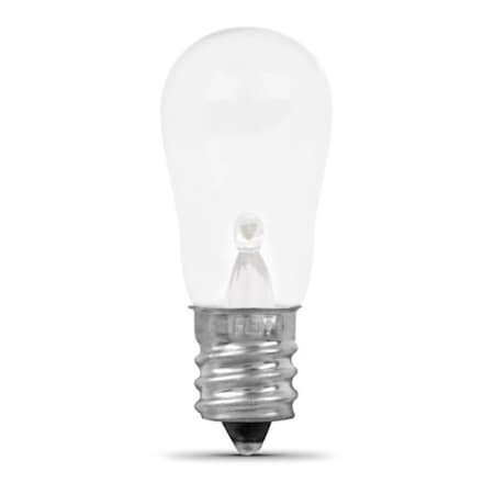 Feit Electric LED Light Bulb, S6 Lamp, 6 W Equivalent, E12 Candelabra Lamp Base, Clear BP6S6/827/LED/2