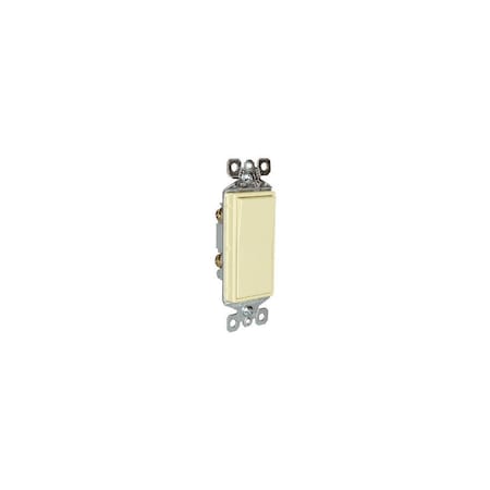 Pass & Seymour Decorator Light Switch, Single-Pole 15A 120/277V, Ivory TM870ICC10