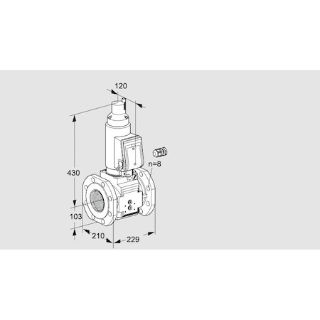 Honeywell Kromschroder VLV ASSY, SOLND, DN 100 ISO FLG, GAS VAS810 KS88203190