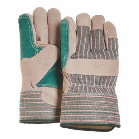 Majestic Glove Double Palm General Purpose Gloves, Work, Wing Thumb Style, XL/Size 11, Split Cowhide Leather Palm 4501CDP/11