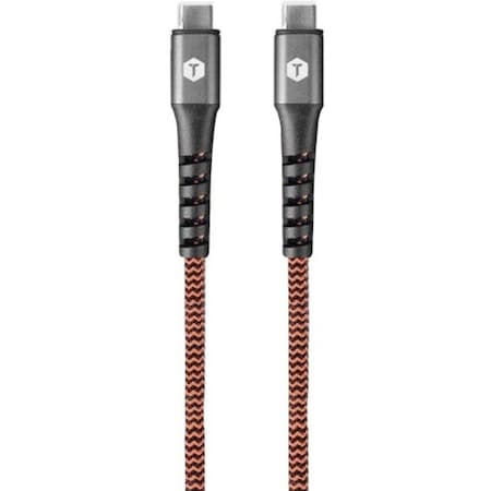 Toughtested 6-Foot Braided USB-C to USB-C Cable TT-FC6-C2C