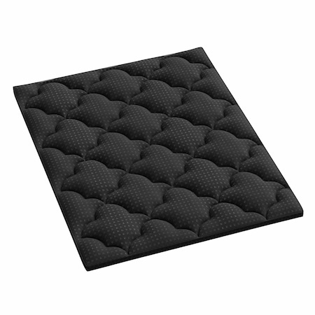Homeroots 2in Black Cotton Queen Mattress Topper 711931
