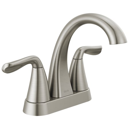 Delta Arvo Two Handle Centerset Bathroom Faucet In Spotshield Brushed Nickel 25840LF-SP