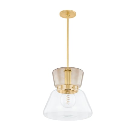 Mitzi Elodie 1 Light Pendant 15 In. Aged Brass H910701L-AGB