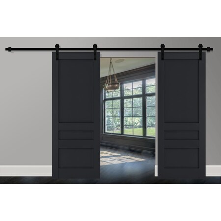 Sartodoors Sturdy Double Barn Door Solid Core Modern Interior VEREGIO7411DB-ANT-36
