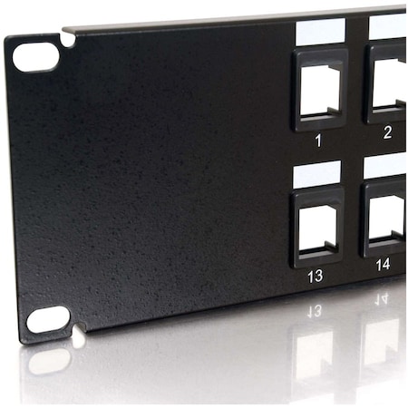 C2G BLANK KEYSTONE PATCH PANEL 24-PORT, MOUNTS TO ANY STANDARD 19-INCH RELAY RACK, C 3859