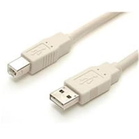 Dynamicfunction 15 ft. Beige A to B USB 2.0 Cable - Male to Male DY727881