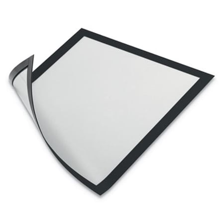 Durable Office Products Magnetic Sign Holder, Black Frame, 2PK 477101