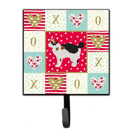 Carolines Treasures 4.25 x 1 x 7 in. Manx No.3 Cat Love Leash or Key Holder CK5648SH4