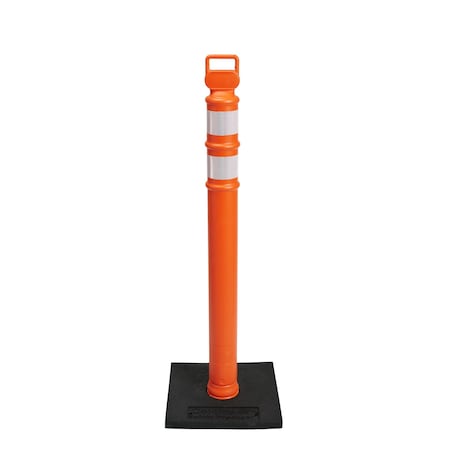 Brady Reflective Delineator Post, 42in H x 4in Dia, Orange 103578