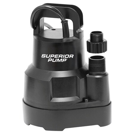 Superior Pump 1/6 HP 1920 gph Thermoplastic Float Switch Top AC Utility Pump 91016