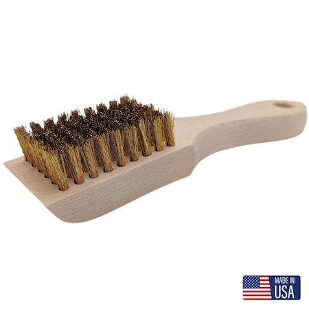 Gornell Brush Multipurpose Utility Brush - Wood Handle, Brass 8178-B