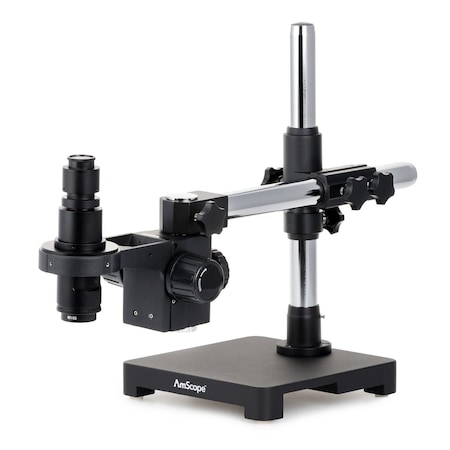 Amscope H800 Zoom Inspection Monocular Stereo Microscope 0.7X-5X Magnification on Single-Arm Boom-Stand H800-SAB