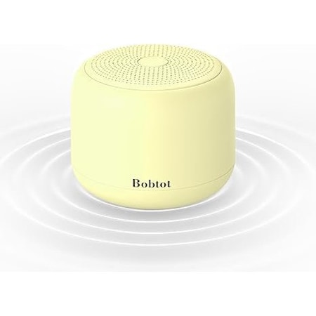 Bobtot Portable Bluetooth Speakers, Light Yellow, Wireless IPX5 Waterproof, 20hr, Rechargeable Battery, 803765