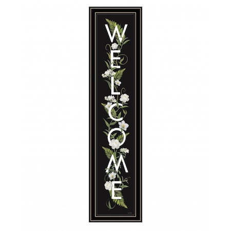 Homeroots Welcome Sign I 3 Black Framed Print Wall Art 407667