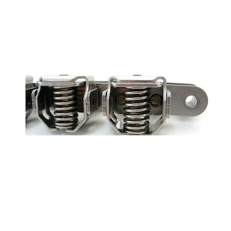 Tsubaki Gripper chain Standard Gripper chain, 1/2 in Pitch, 0.335 Dia Roller, SS RS08BNPKUTS