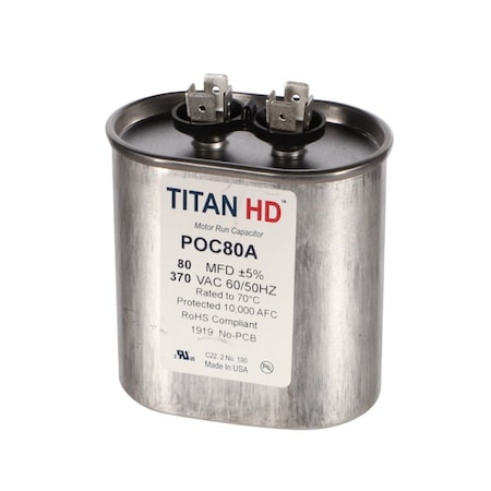 Diversitech 80MFD, 370V, Ovl Run Capacitor POC80A