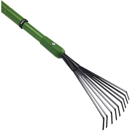 Best Garden Extendable Handle 5.5'' Steel Shrub Rake, 9-Tine GT-921R