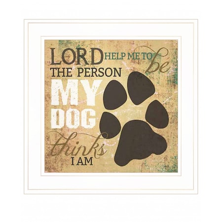 Homeroots My Dog 1 White Framed Print Wall Art 407765