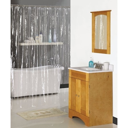 Simple Spaces Shower Curtain, Vinyl, Clear, Clear SD-PCP01-C3L
