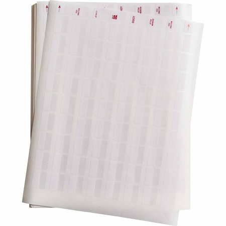 Brady JetTab Self-Laminating Vinyl Lbls 0.75 in H x 0.95 in W White, Clear 42/PK, 42PK JET-28-117-3