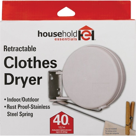 Household Essentials Sunline 40 Ft. 75 to 100 Lb. Capacity Plastic Retractable Clothesline HHR-400