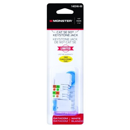 Monster Cable Just Hook It Up Cat-5E Keystone Jack 350 MHz 140246-00