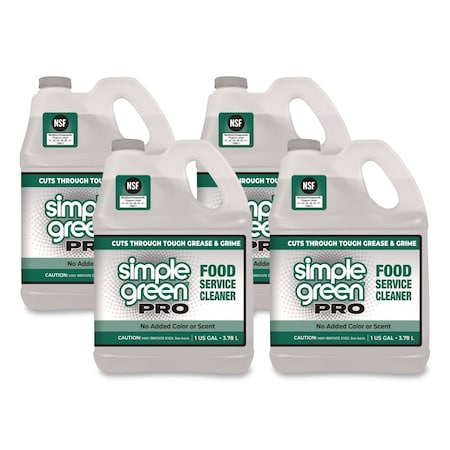 Simple Green Pro Food Service Cleaner, 1 gal Bottle, 4PK 610100401128