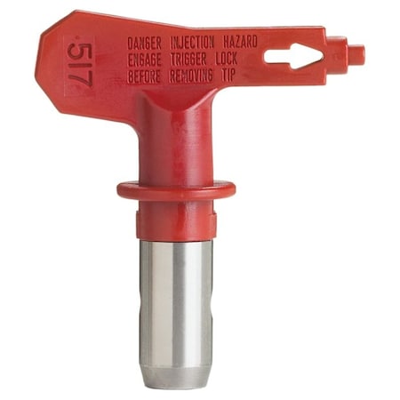 Titan Paint Sprayer Tip, 10 to 12 in W Fan, Red, 0.017 in Tip, Tungsten Carbide 662-517