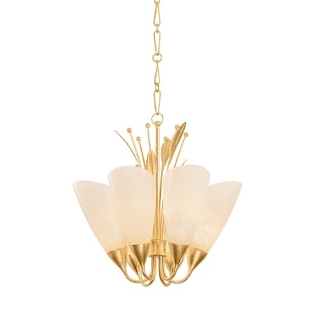 Hudson Valley Lighting Forest Glen 6 Light Chandelier in Vintage Gold Leaf Finish 9526-VGL