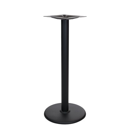 Bfm Seating Stamped Steel - 18in Round Base - Bar Height - 3in Column - 11 7/8in Bolt-On Top Plate STB-18RTBP