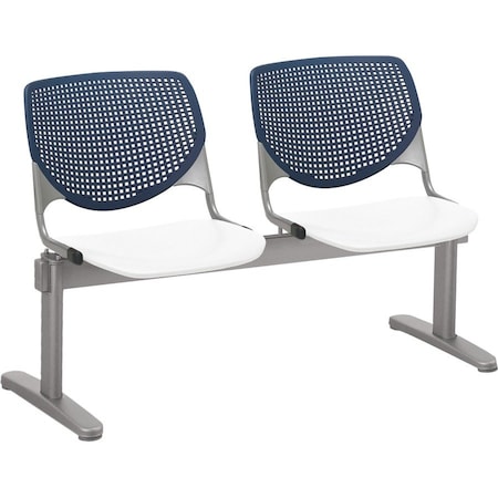 Kfi Kool Beam Seat Beam Seating, Tan Back, 47 in W 22 in L 31 in H, Polypropylene Seat 2300BEAM2-BP03-SP08