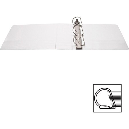 Business Source Ring Binder, White, Clear Sleeve BSN28443