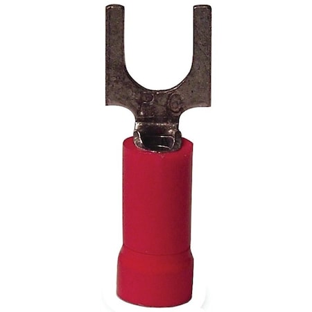 Gardner Bender Spade Terminal, 600 V, 22 to 18 AWG Wire, 4 to 6 Stud, Vinyl Insulation, Red 20-111