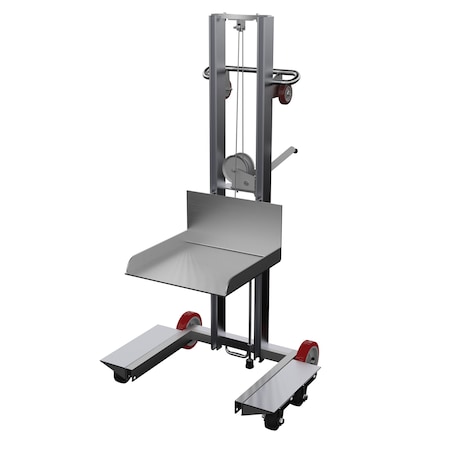 Vestil Alum. Low Profile Lift Mold/Rubber, Load Cap. 400 lb. ALLPW-500-4SFL