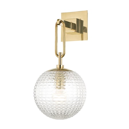 Hudson Valley Lighting Jewett 1 Light Wall Sconce 8 In. Aged Brass 7101-AGB