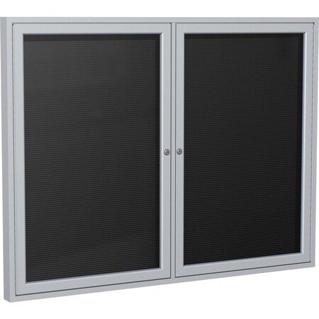 Ghent Enclosed Letter Board 36"x60", Satin PA23660B-BK
